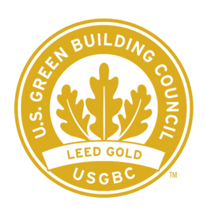 Leed Gold Certification icon.